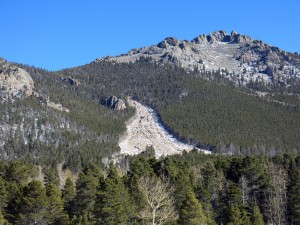Landslide as seen from the road