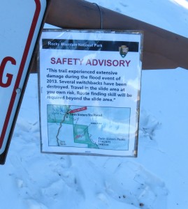 RMNP Warning Sign